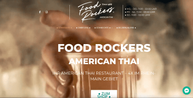 Mono - Best Website Competition Showcase - Food Rockers American Thai