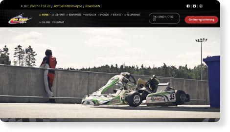 Mono Best Website Competition - Visuals - Video - Pro Kart Raceland
