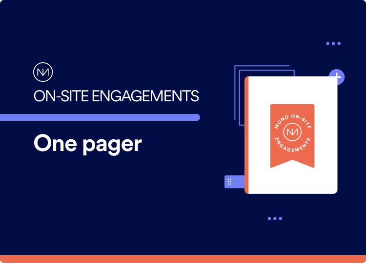 Mono On-Site Engagements one pager