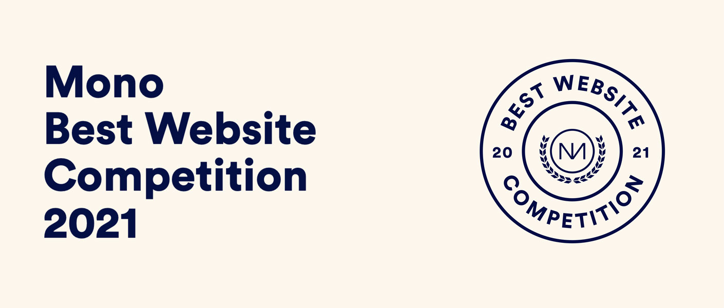 Mono Best Website Competition 2021 banner