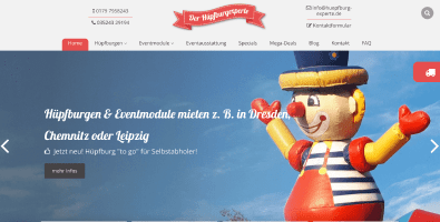 Mono - Best Website Competition Showcase - Der Hüpfburg Experte