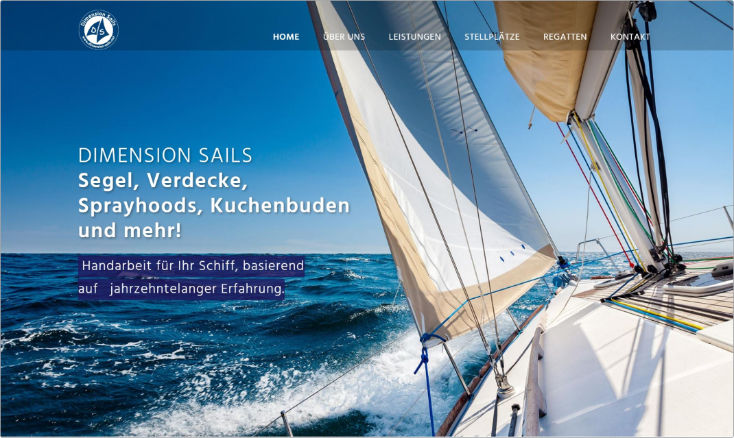 Mono - Best Website Competition Showcase - Dimension Sails