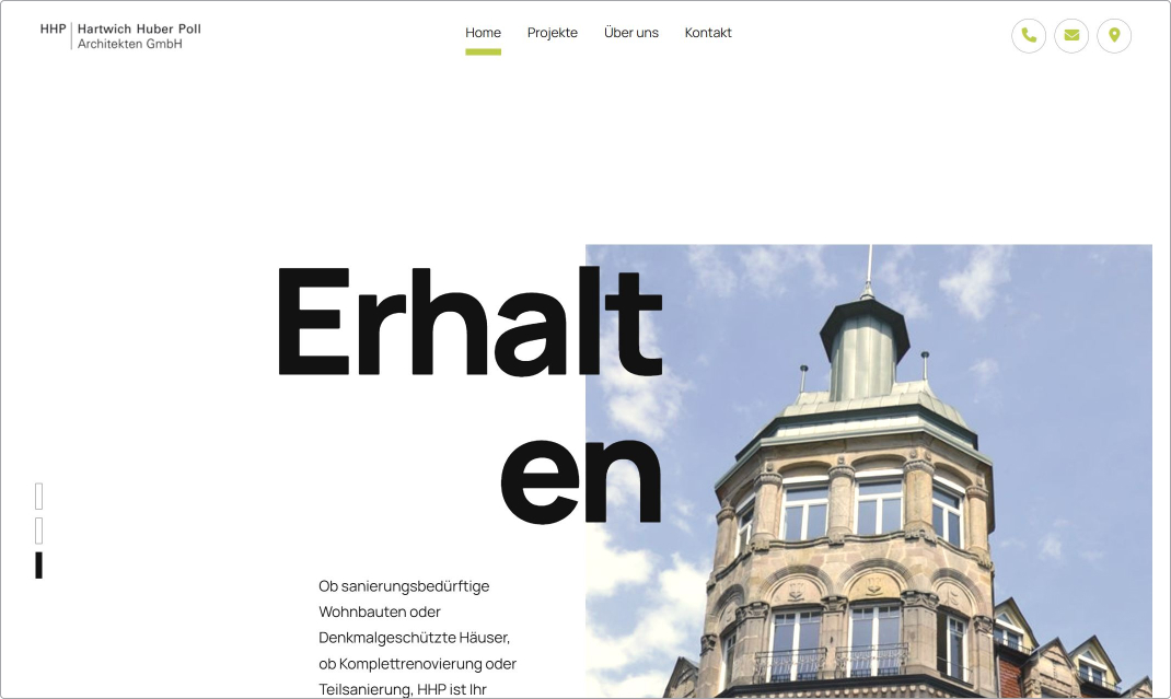 Mono - Best Website Competition Showcase - Hartwich Huber Poll Architekten