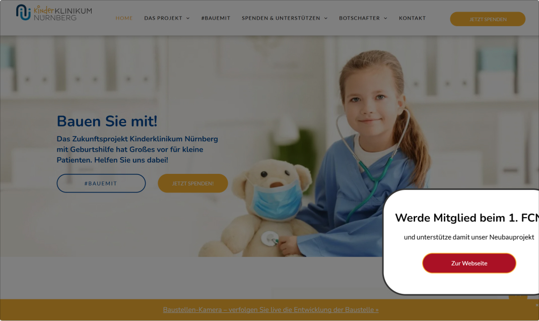 Mono - Best Website Competition Showcase - Kinderklinikum Nurnberg