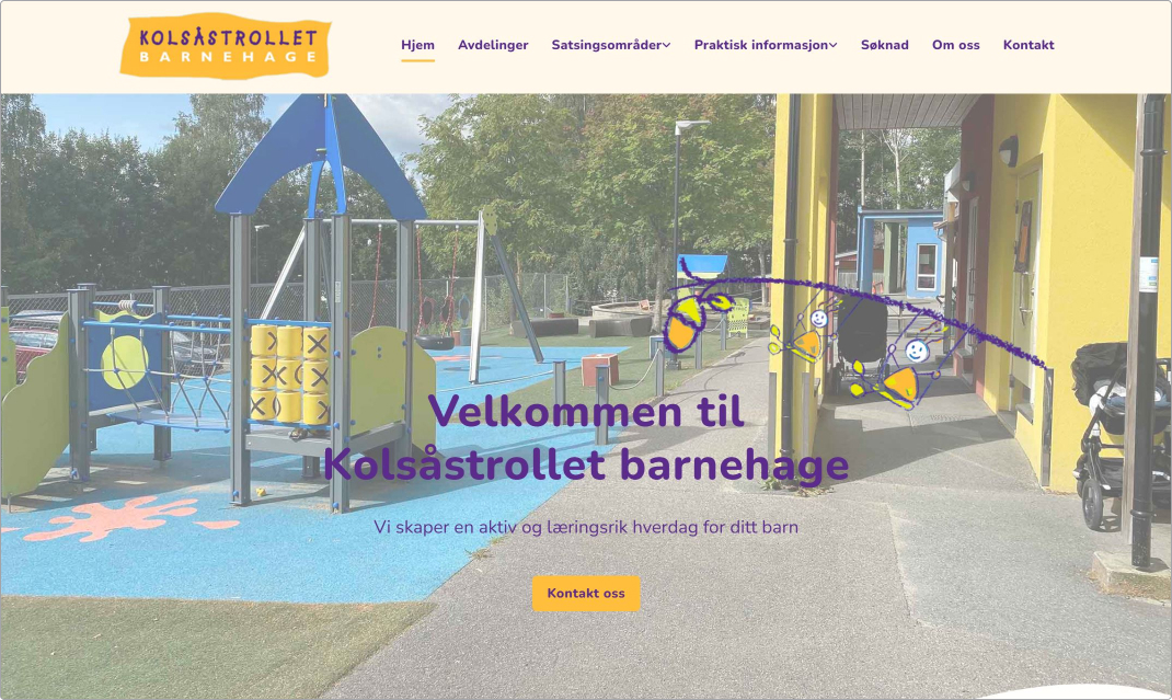 Mono Best Website Competition 2024 Showcase - Kolsåstrollet Barnehage